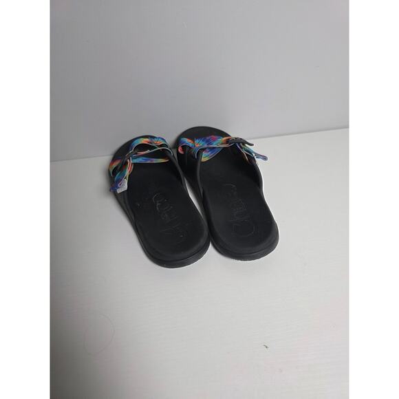Women's 9 Chaco Chillos Slide Sandals Rainbow tie-dye Loungewear Casual Boho - Picture 4 of 8